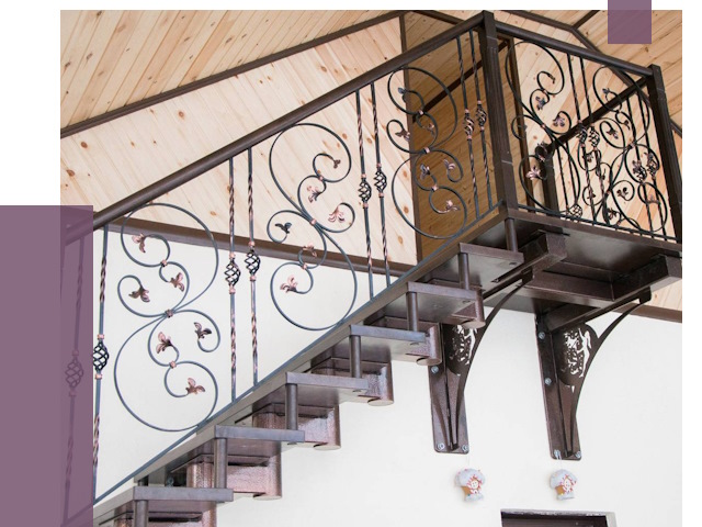 Кованые лестницы в Челябинске от 80434 руб. под ключ