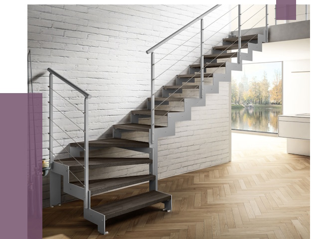 Г-образные лестницы под ключ в Челябинске от 37381 руб. | ПРОЛЁТ-Члб