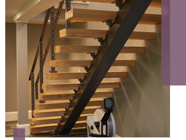 Лестницы на монокосоурах под ключ в Челябинске - изготовление и монтаж