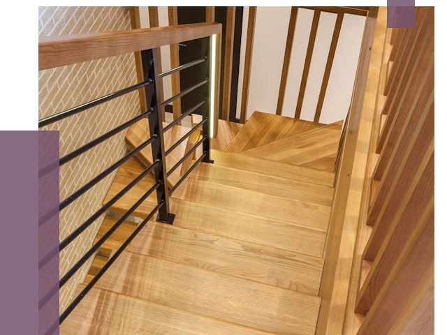 Лестницы из ясеня в Челябинске под ключ от 10106 руб. 