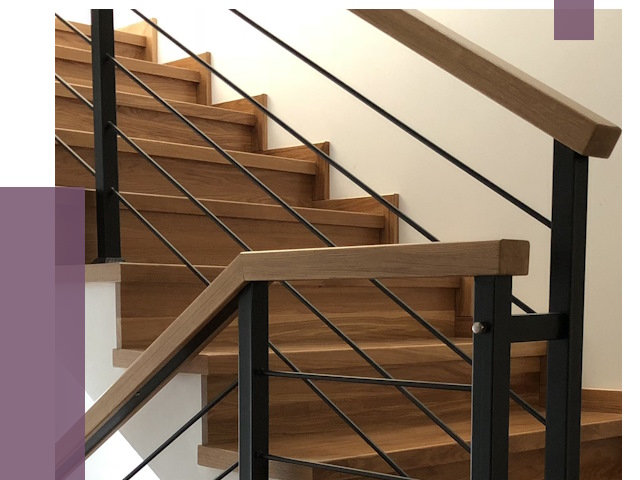 Обшивка металлической лестницы деревом в Челябинске от 4383 руб. 