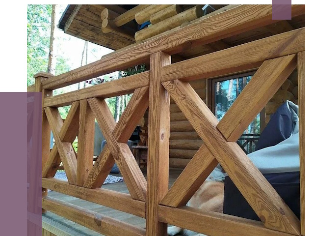 Деревянные перила под ключ в Челябинске от 7734 руб. 