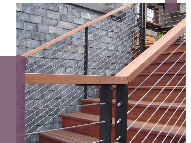 Тросовые перила под ключ в Челябинске от 7837 руб. 