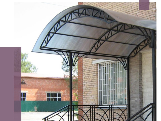 Металлические навесы и козырьки в Челябинске от 12890 руб.