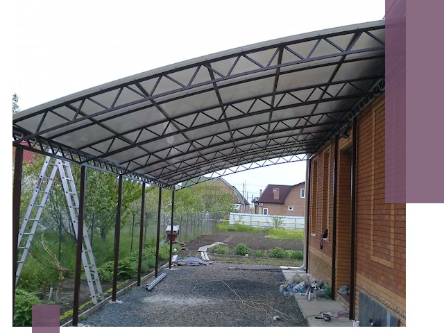 Профессиональный монтаж навесов под ключ в Челябинске