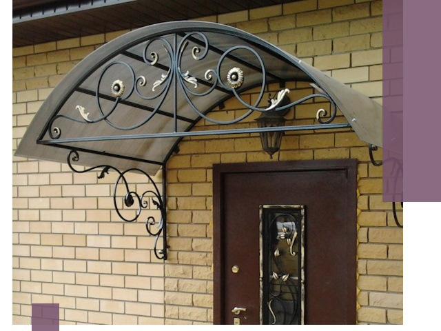 Изготовление козырьков из металла под ключ в Челябинске