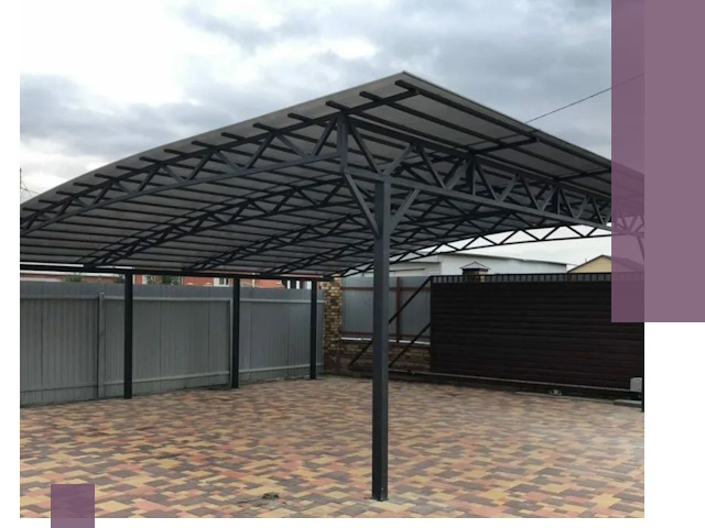 Недорогие навесы под ключ в Челябинске — изготовление и монтаж