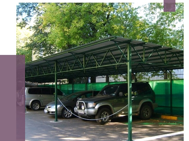 Навесы для парковки в Челябинске от 80949 руб. заказать | ПРОЛЁТ-Члб