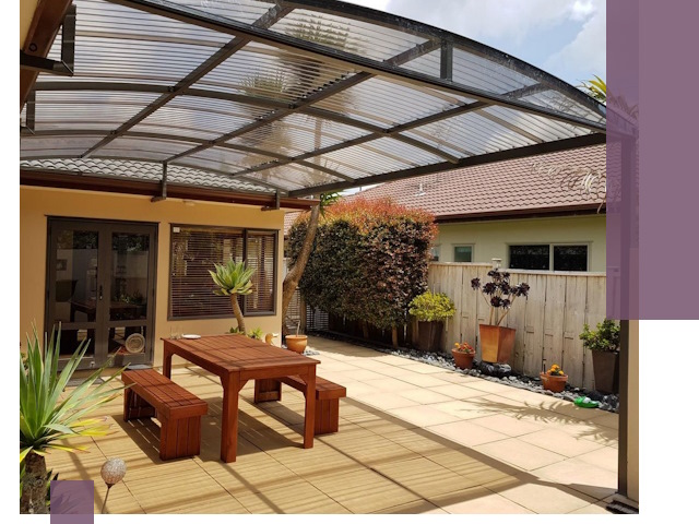 Навесы во двор под ключ в Челябинске — изготовление и монтаж