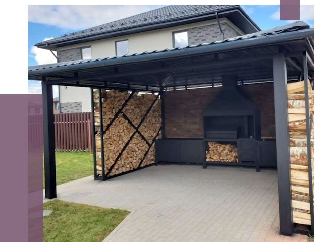 Навесы для барбекю в Челябинске от 12838 руб. под ключ | ПРОЛЁТ-Члб