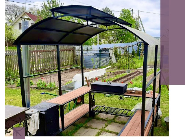 Навесы для барбекю в Челябинске: изготовление, монтаж и демонтаж