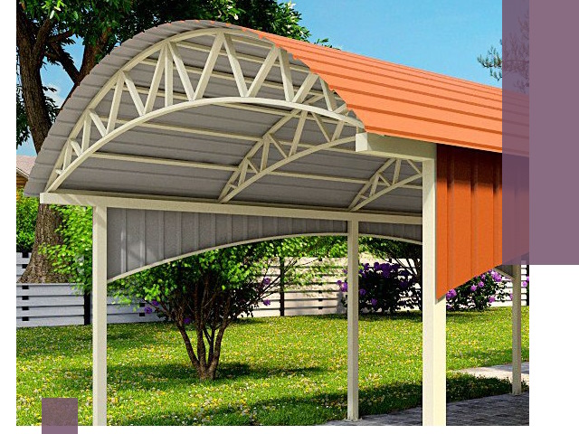 Навесы из профнастила под ключ в Челябинске — установка и монтаж