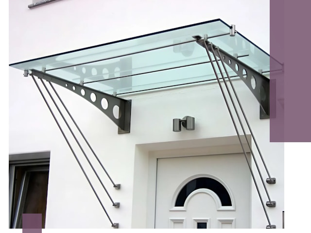 Козырьки над входом под ключ в Челябинске — изготовление и монтаж