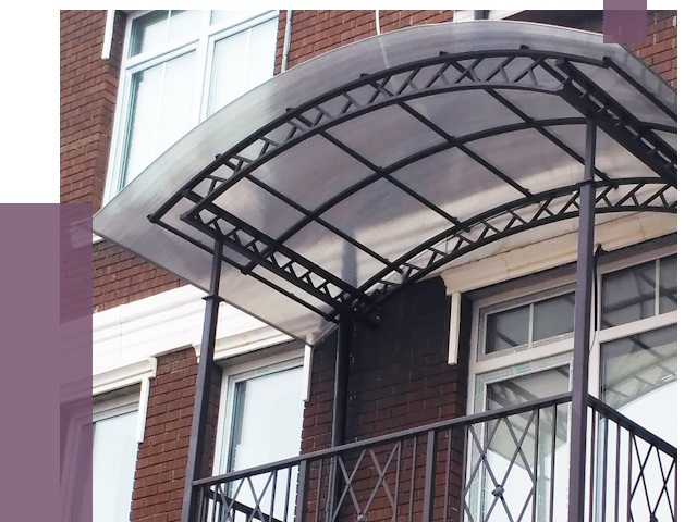 Козырьки над балконом в Челябинске от 8714 руб.  | ПРОЛЁТ-Члб