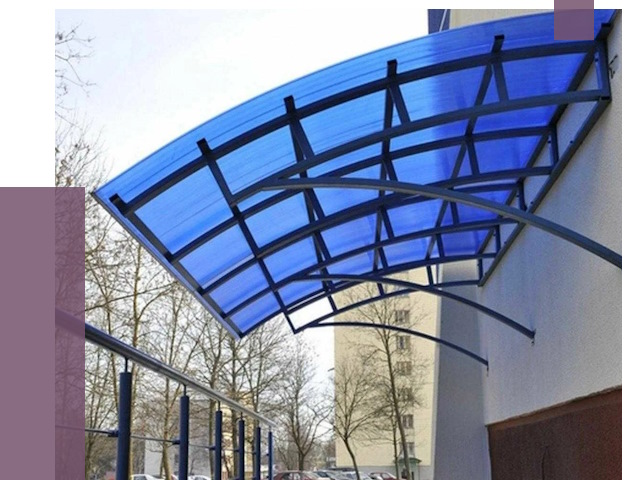 Козырьки из поликарбоната в Челябинске от 4331 руб. под ключ | ПРОЛЁТ-Члб