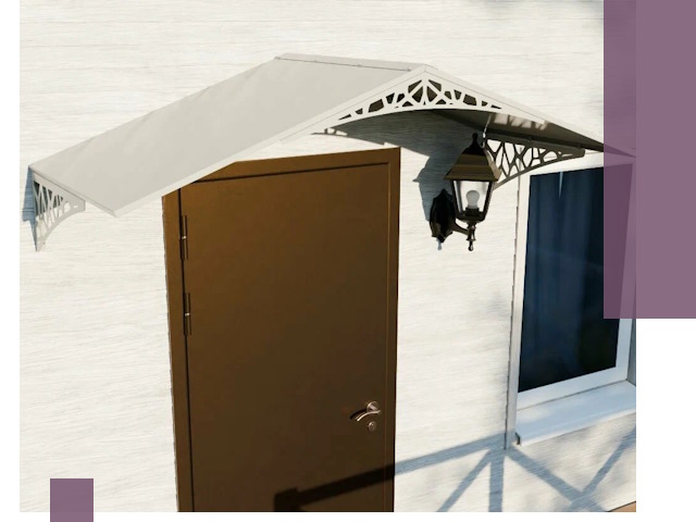 Металлические козырьки на входы и террасы в Челябинске