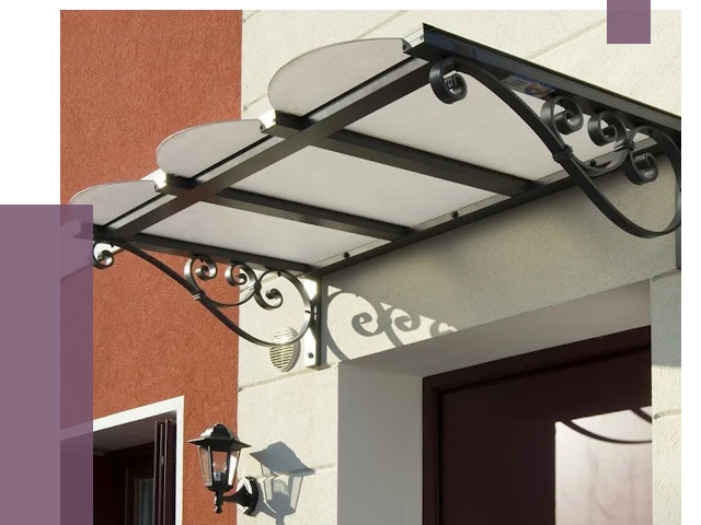 Односкатные козырьки в Челябинске от 8456 руб.  | ПРОЛЁТ-Члб