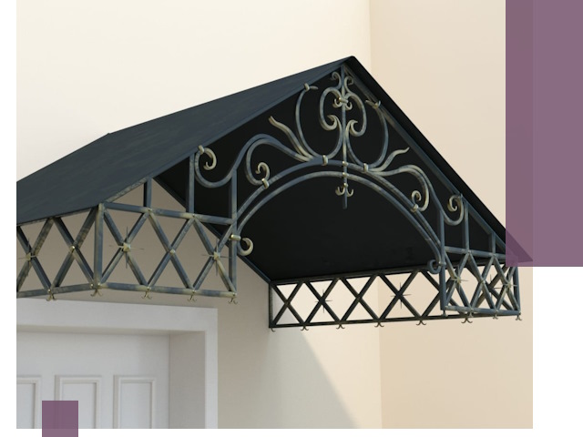 Двускатные металлические козырьки под ключ в Челябинске