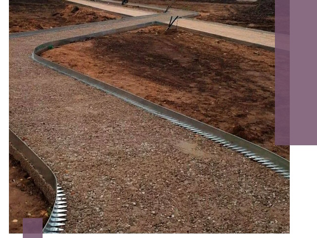 Металлические бордюры под ключ в Челябинске — изготовление и монтаж