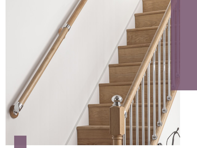 Пристенные поручни из стали и нержавейки под монтаж в Челябинске